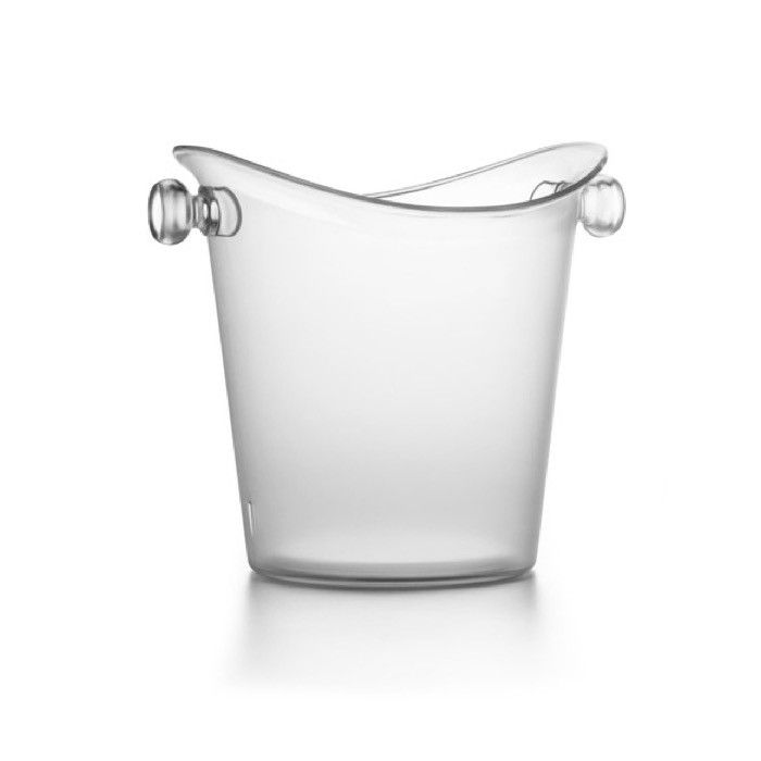 Seau à glace en plastique avec effet gel avec zone d'impression