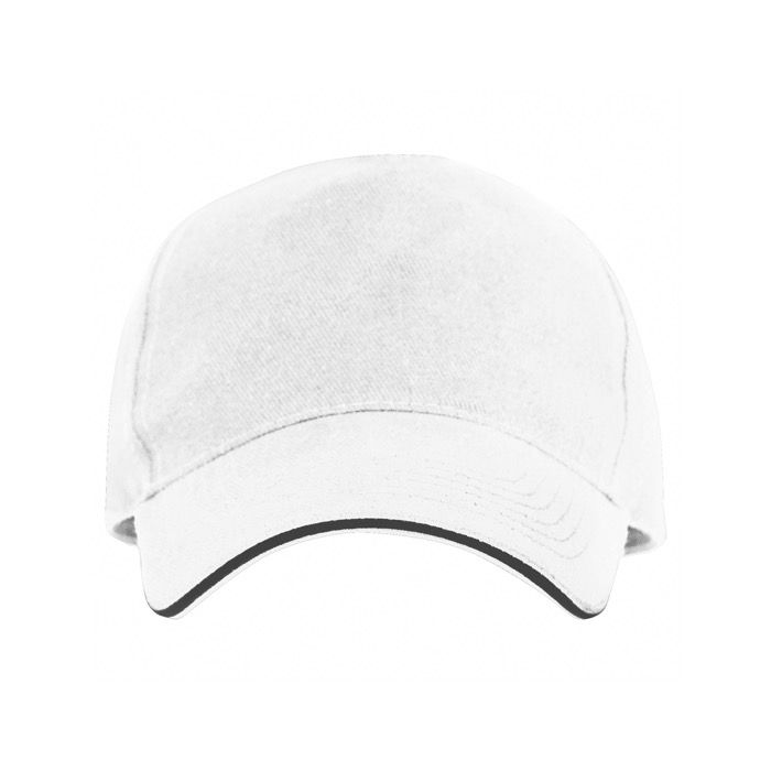 Casquette à 5 panneaux avec visière contrastée en coton 170 g/m²
