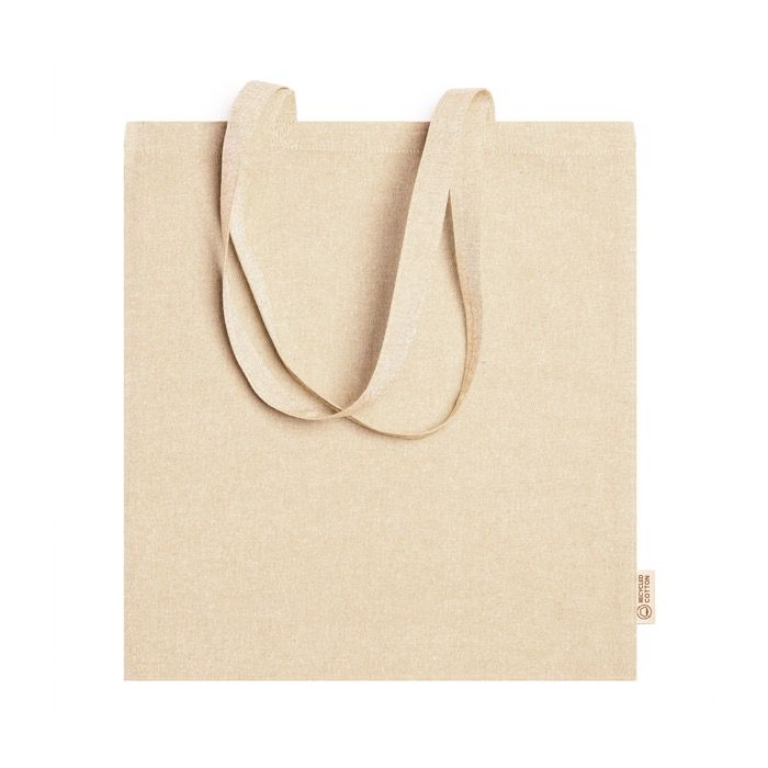 Sac en coton recyclé pour les courses avec poignées 120 g/m²