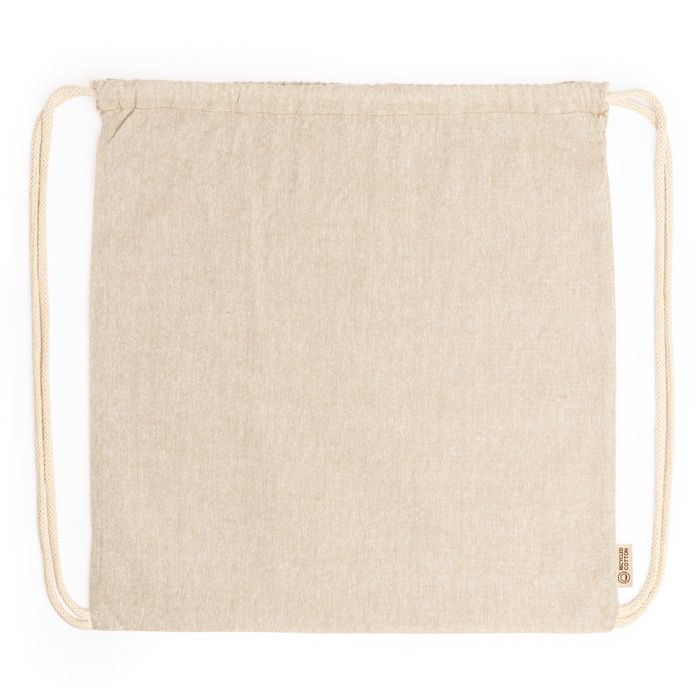 Sac à dos écologique avec cordons finition chinée 120 g/m²