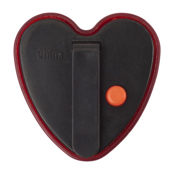 Lumière clignotante forme de cœur avec clip pour une fixation facile