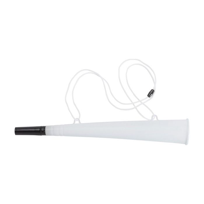 Corne en plastique avec cordon assorti, idéale pour les événements