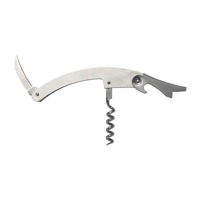 Set de vin dans étui carré avec accessoires en acier inoxydable