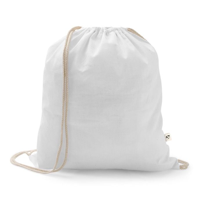 Sac à cordon en coton recyclé et polyester 150 g/m²