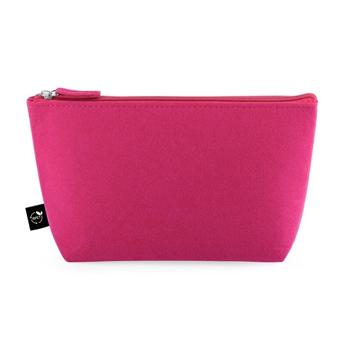 Trousse spacieuse en feutre recyclé avec fermeture éclair