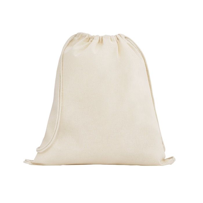 Sac à dos en corde naturel entièrement en coton 140 g/m²