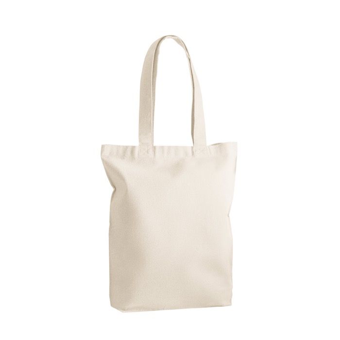 Sac de courses naturel en coton avec anses longues 220 g/m²