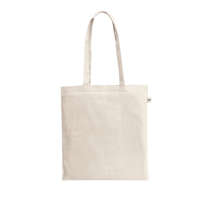 Sac de courses en coton bio avec anses longues 180 g/m²