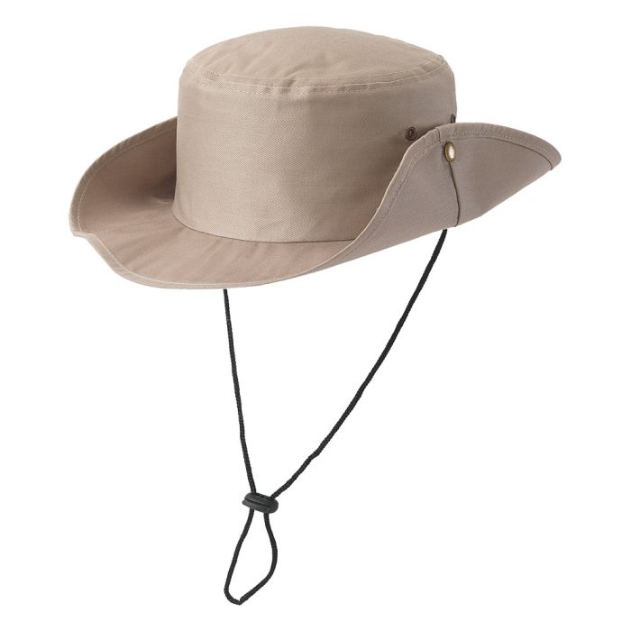 Chapeau de type safari en polyester avec trous d'aération