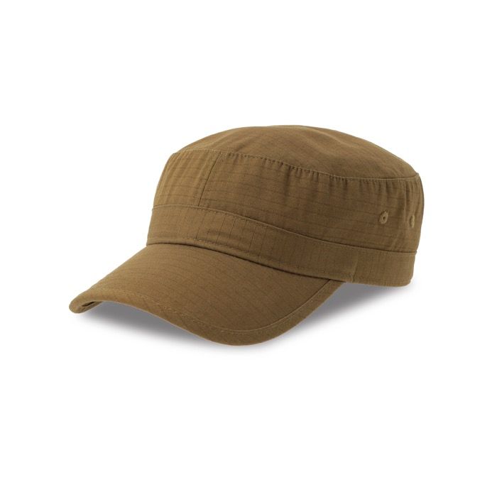 Casquette style militaire en coton avec fermeture velcro, 215 g/m²