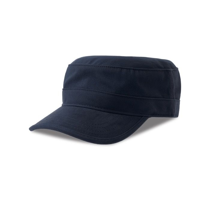 Casquette militaire en coton avec visière et velcro, 280 g/m²