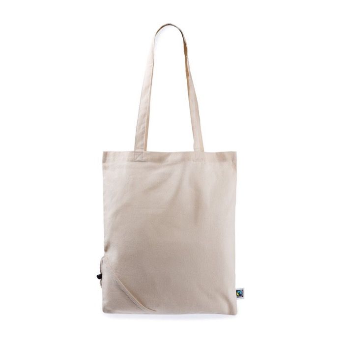 Sac pliable en coton Fairtrade à personnaliser 120 g/m2