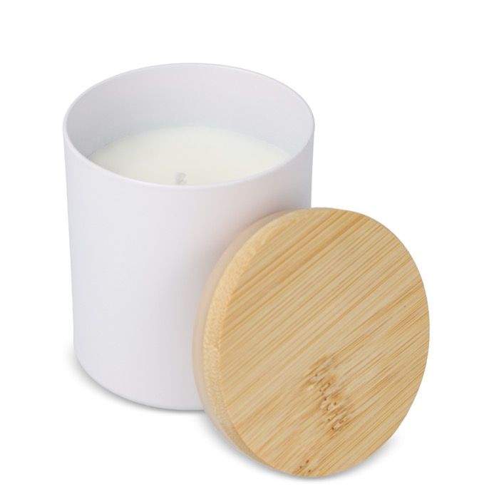 Bougie en cire végétale dans un pot en aluminium recyclé métallisé