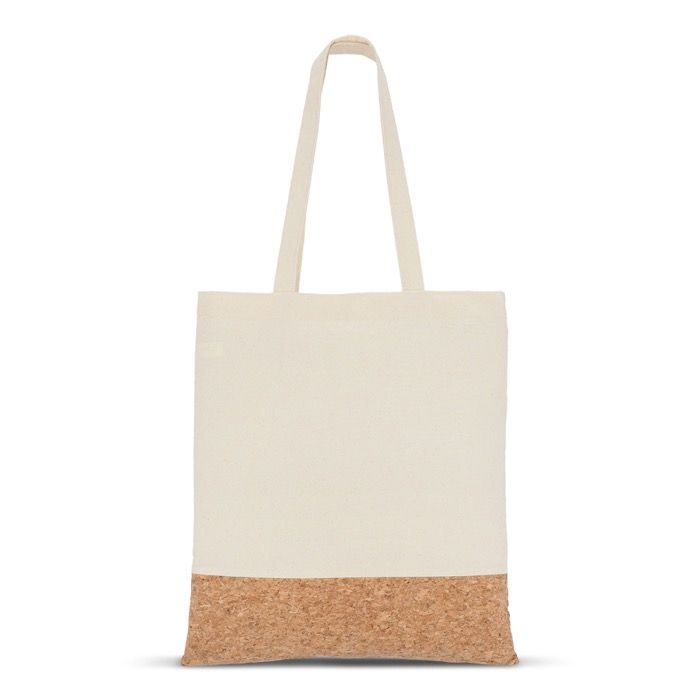 Tote bag en coton avec base en liège 170 g/m²