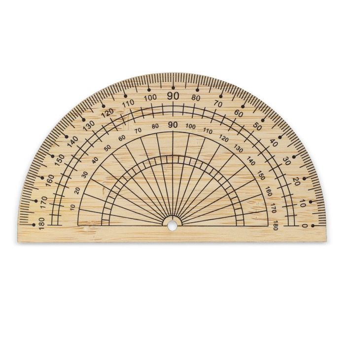 Règle de géométrie en bambou pour dessins ou géométrie