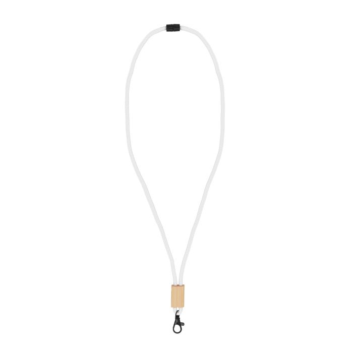 Lanière en RPET colorée avec détail en bambou en couleur