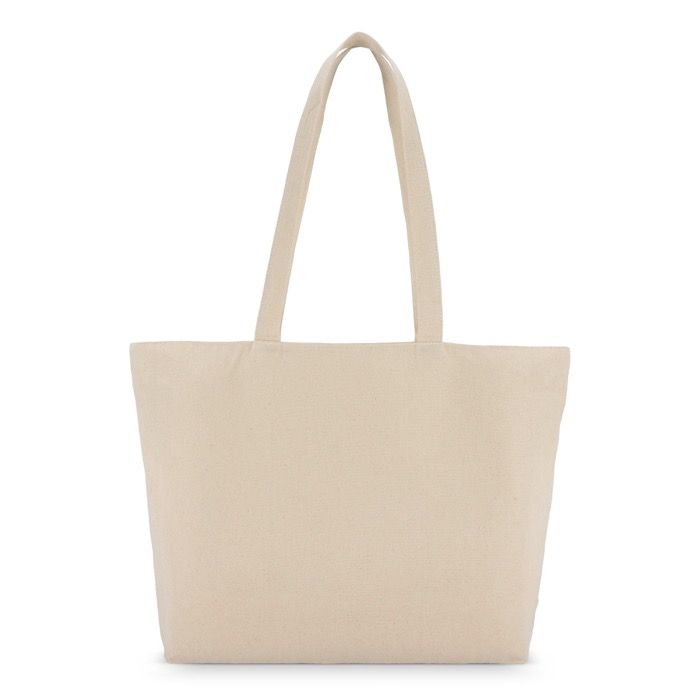 Sac en coton OEKO-TEX avec fermeture éclair 320 g/m²