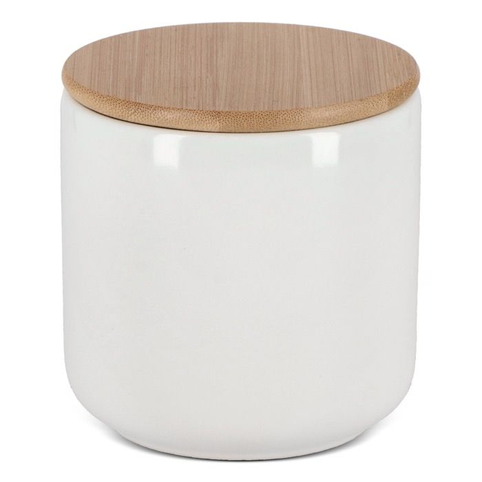Pot en céramique 550 ml avec couvercle en bambou pour aliments
