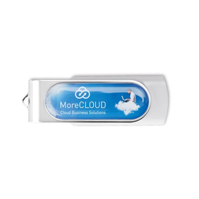 Clé USB personnalisée avec goutte de résine avec zone d'impression