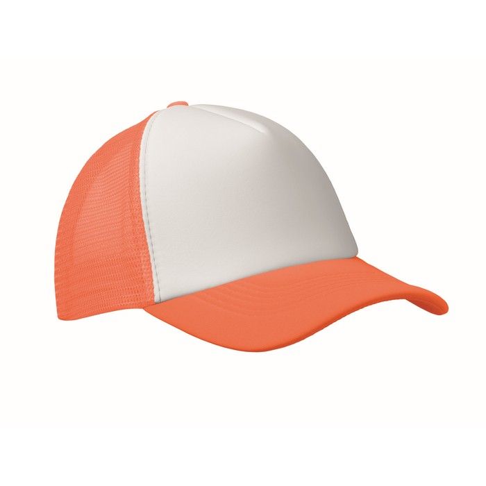 Casquette de baseball en polyester et partie frontale blanche 150 g/m²