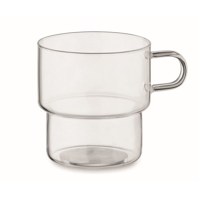 Tasse entièrement en borosilicate avec design empilable 300ml
