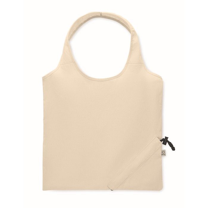 Sac de courses pliable en coton recyclé 140 g/m²