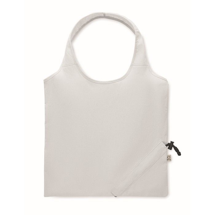 Sac de courses compact et pliable en coton recyclé 140 g/m²