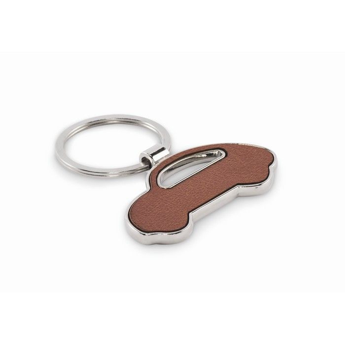 Porte-clés Chevrolet Road Runner – Acier Chromé Et Simili Cuir, 2 Faces Imprimées