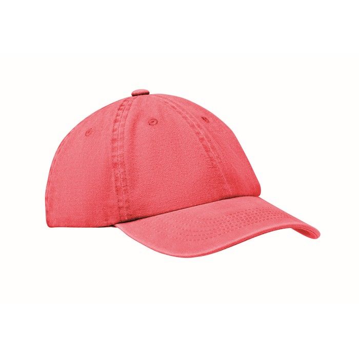 Casquette de baseball style coton lavé avec fermeture velcro 265 g/m²