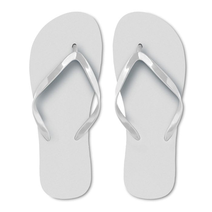 Tongs de plage en plastique unicolores et personnalisables 