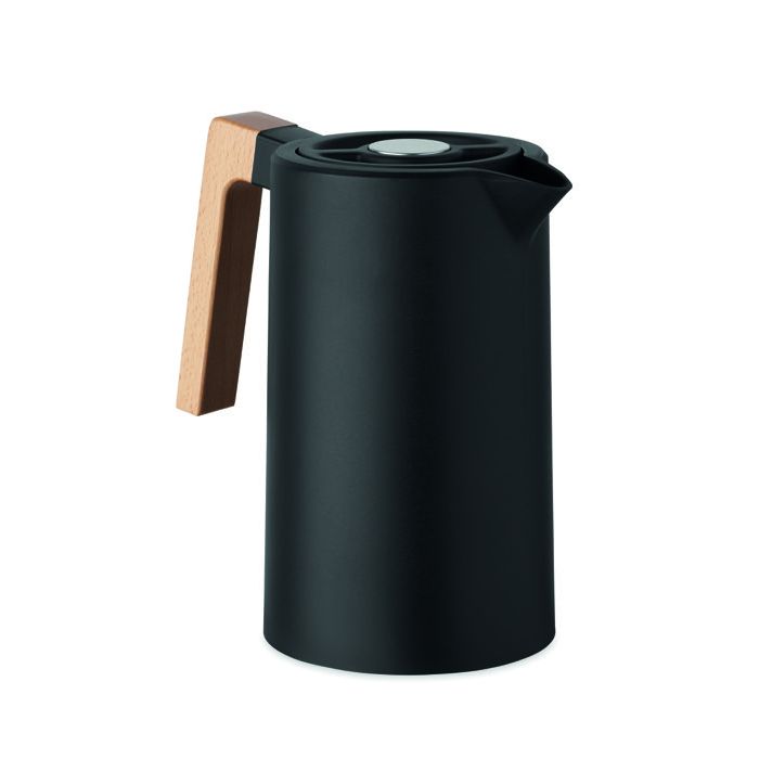 Pichet en acier inoxydable recyclé avec anse en bois 1L