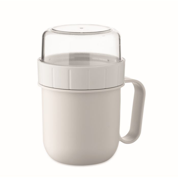 Tasse à emporter pour le petit-déjeuner avec 2 compartiments, 450 ml