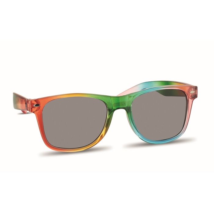 Lunettes de soleil multicolores arc-en-ciel avec protection UV400