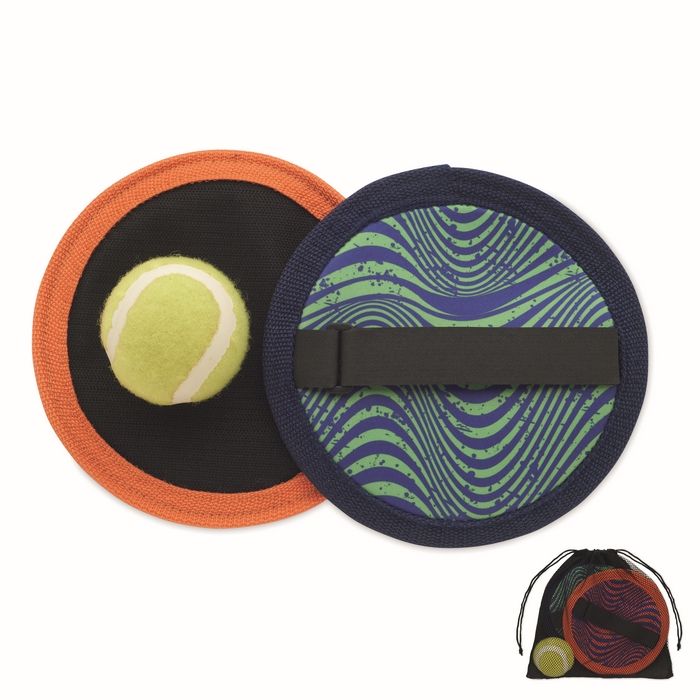 Jeu de catch-ball en néoprène avec sac en maille RPET