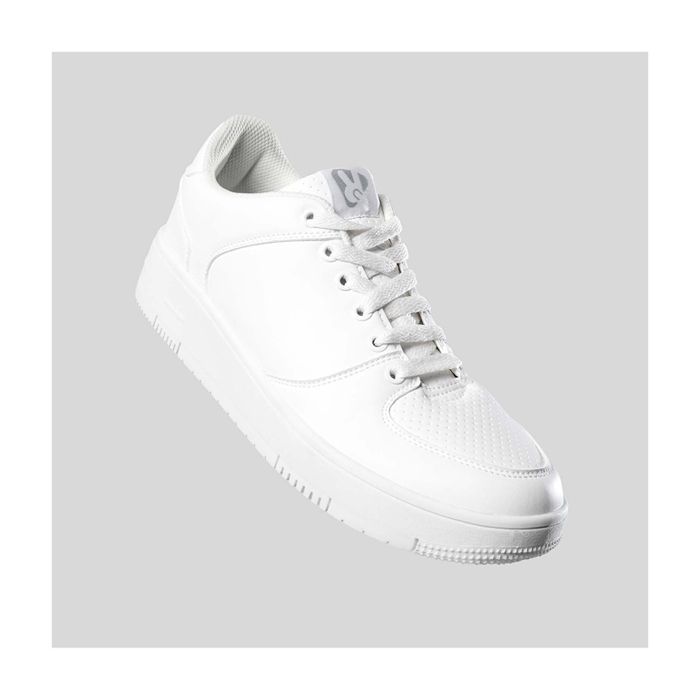 Chaussures unisexes blanches avec semelle en caoutchouc Roly Weiße Unisex-Sneaker mit Gummisohle, Roly