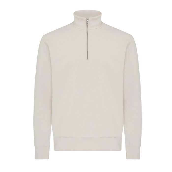 Pull demi‑zip en coton recyclé 300 g/m² Iqoniq Elgon 