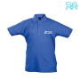 Polo floqué pour enfant en 100% coton avec zone d'impression