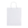 Sac moyen en papier laminé coloré avec anse en corde