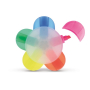Marqueur en forme de fleur avec 5 couleurs disponibles