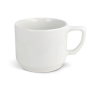 Tasse céramique blanche avec une poignée rectangulaire compacte 250ml