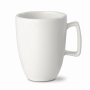 Tasse blanche céramique à poignée rectangulaire fabrication UE 230ml