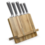 Support en bois d'acacia pour couteaux et tablette ou portable