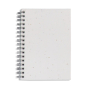 Cahier papier recyclé avec couverture à graines et pages quadrillées