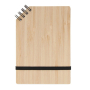 Bloc-notes avec couverture en bambou et spirale en coin A6