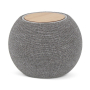 Enceinte et chargeur portable rond et compact en RPET et bambou
