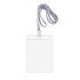 Identificateur avec cordon détachable en polyester 10,8x15,4 cm