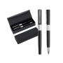 Ensemble roller et stylo en métal design avec boîte, encre noire