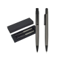 Ensemble stylo et porte-mine en aluminium avec étui, encre noire