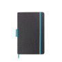 Carnet en cuir synthétique avec détails colorés A5 pages à lignes