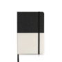 Carnet cuir synthétique bicolore avec marque-page A5 feuilles lisses